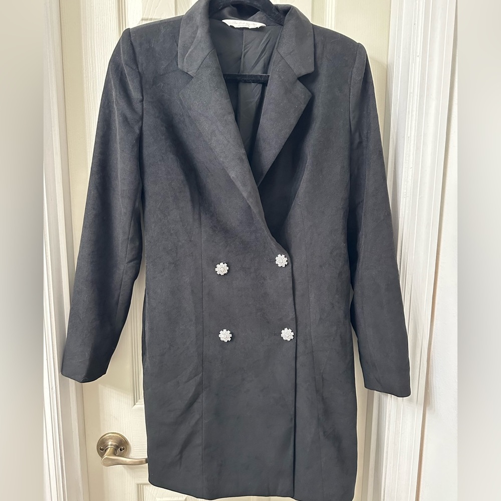 VTG Lichi Exquisite Blazer Dress Princess Dianna Vibes XS Ornate Stone buttons